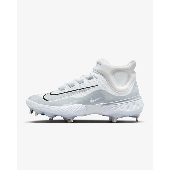 Nike Alpha Huarache Elite 4 Mid Metal Baseball Cleats FD2744-102 Mens Size 8.5 - Picture 3 of 8